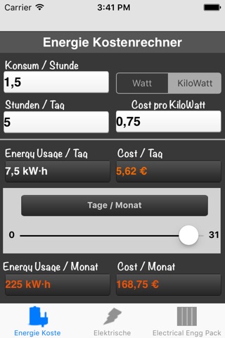 Energy Cost Calculator screenshot 2