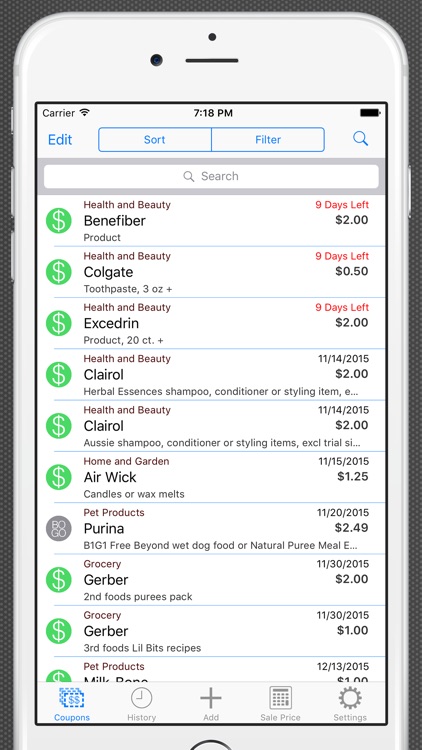 Track My Coupons - Scanner and Organizer