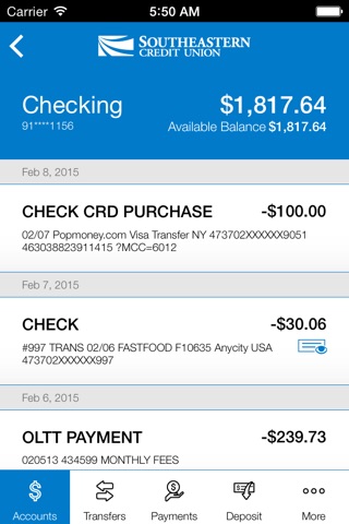 Southeastern Credit Union Mobile screenshot 4