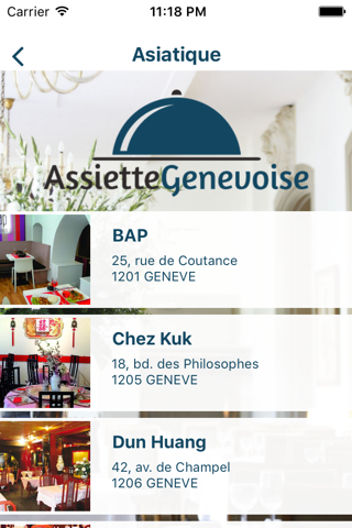 Assiette Genevoise App screenshot 3