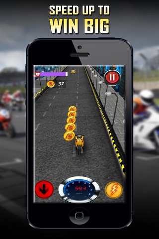 Motorcycle speed racing 3d-  Race your Moto Bike in heavy traffic collecting booster power ups on Risky Roads. screenshot 3