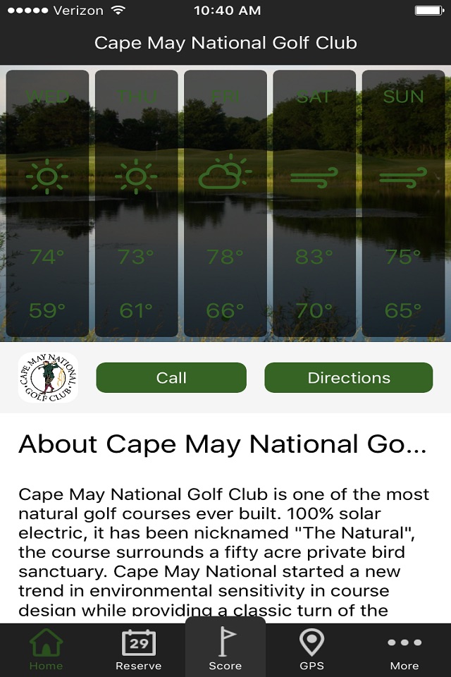 Cape May National Golf Club - Scorecards, GPS, Maps, and more by ForeUP Golf screenshot 2
