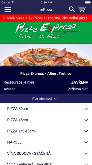 Pizza Express Trutnov-Kaufland