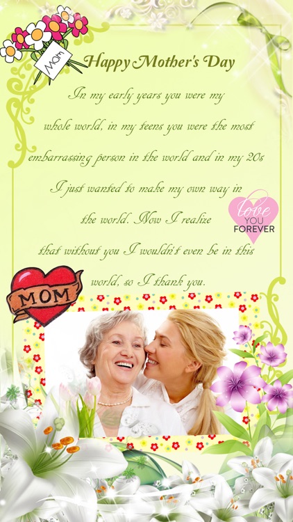 Mother's Day Photo Frame.s, Sticker.s & Greeting Card.s Make.r Pro