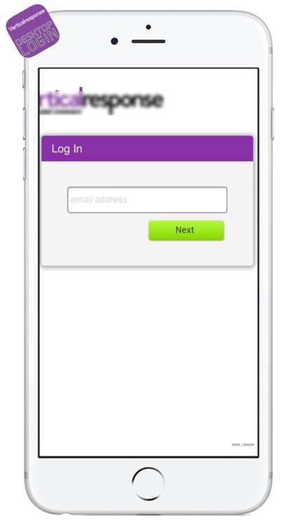 DESKTOP LOGIN for Verticalresponse (CONTACTS ONLY)