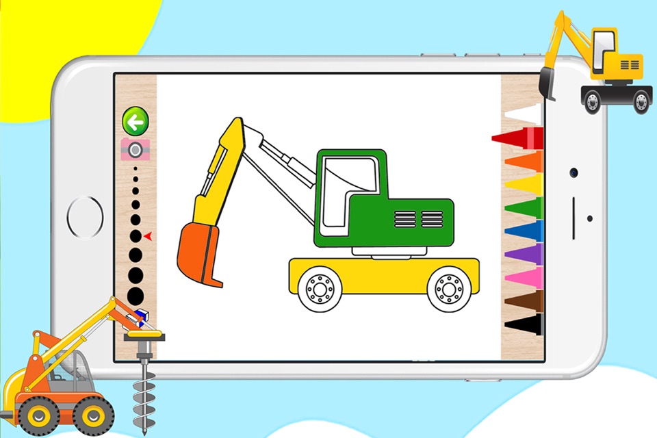 Construction Vehicles Coloring Book - Vehicles for toddlers and kids screenshot 3