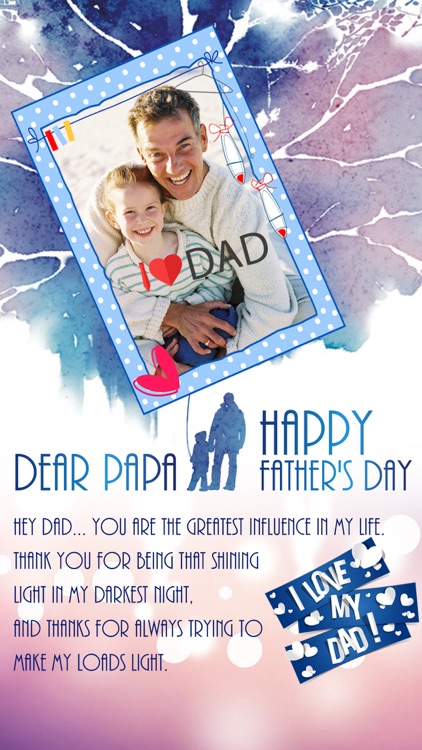 Father's Day Photo Frame.s, Sticker.s & Greeting Card.s Make.r HD