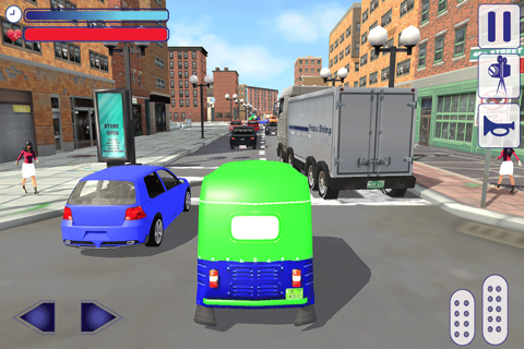 Tuk Tuk Auto Rickshaw Taxi Driver 3D Simulator: Crazy Driving in City Rush screenshot 3