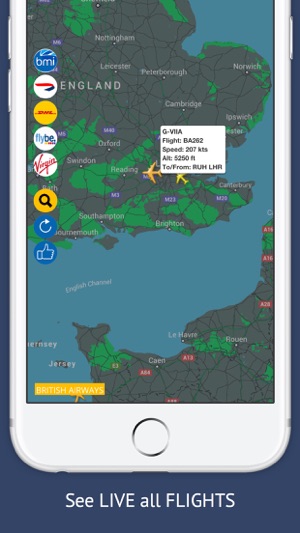 UK Tracker Free : Live flight status for England(圖3)-速報App