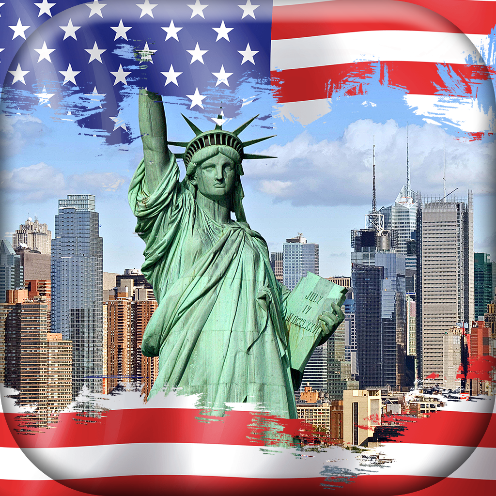 アメリカ合衆国壁紙 ニューヨーク 都市の背景 そして アメリカ国旗