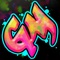 A graffiti art is automatically generated only by inputting letters