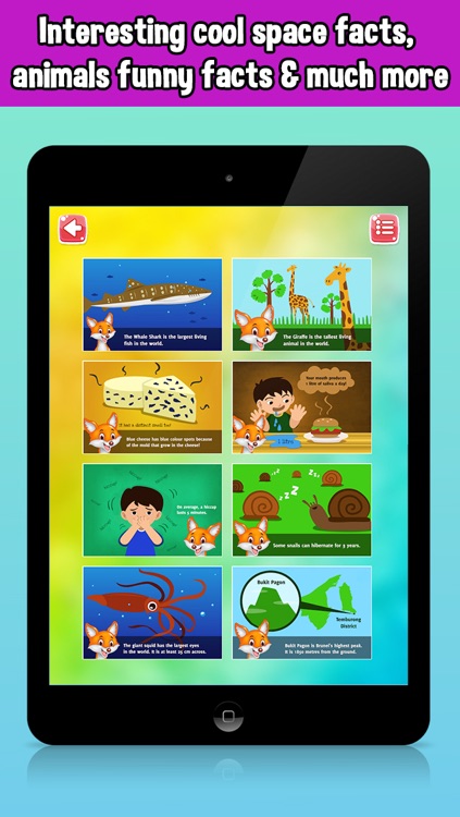 Daily Facts For Kids - Fun App for Kids in Preschool & Kindergarten screenshot-3