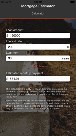 mortgage estimator on the app store