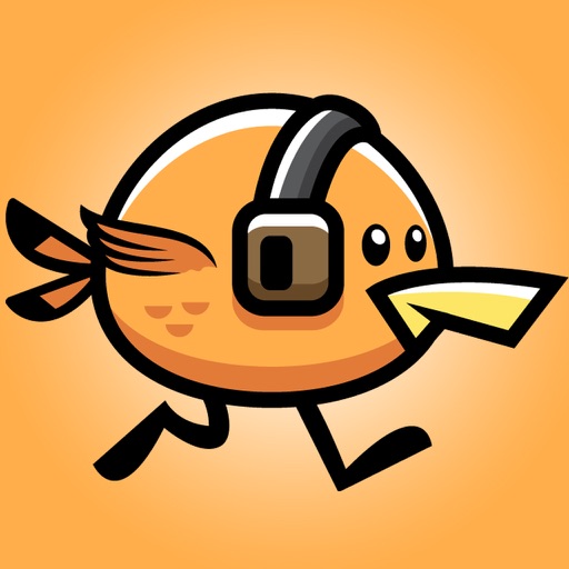 Run Orange Bird Icon