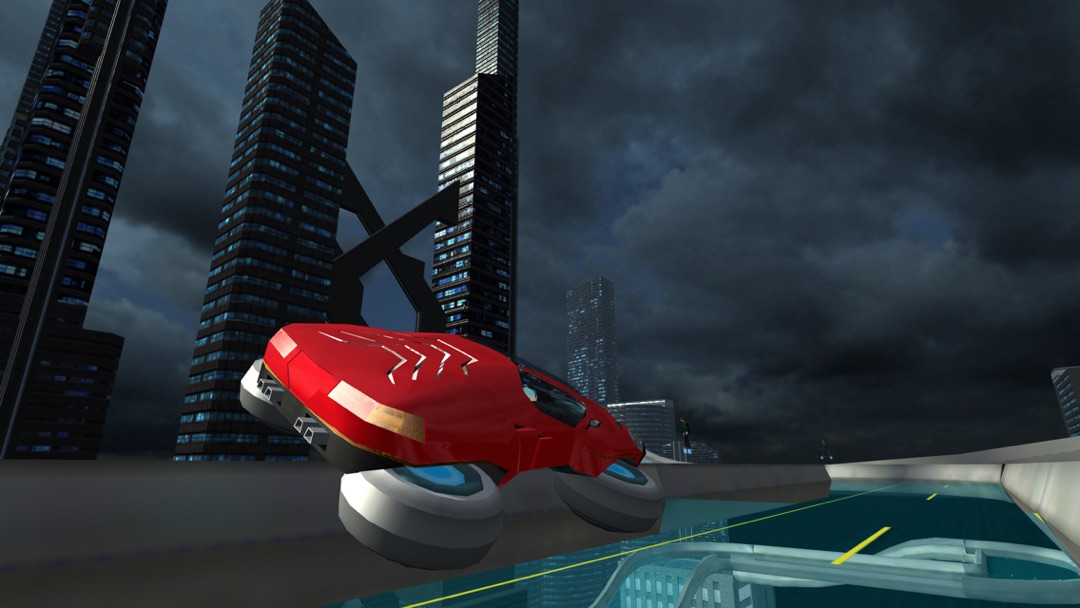 Hover Car Parking Simulator Flying Hoverboard Car City Racing