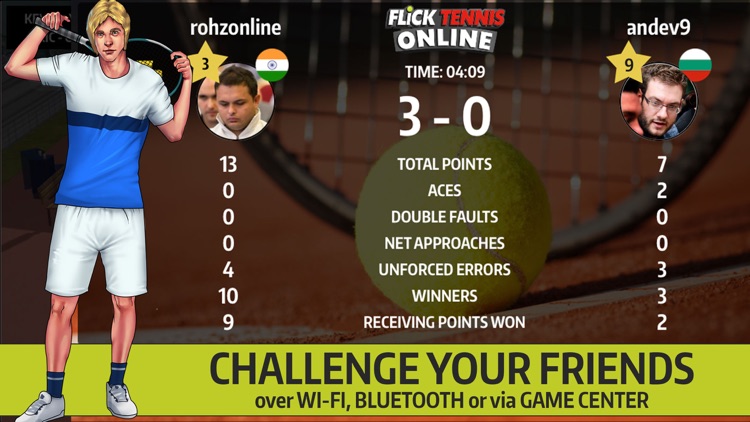 Flick Tennis Online - Play like Nadal, Federer, Djokovic in top multiplayer tournaments!