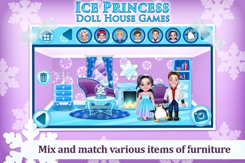 Ice Princess Doll House Games – Create and Decorate Your Play.Home Winter Castle for Kids screenshot 3
