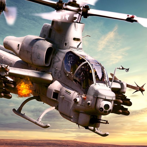 Helicopter Flight Simulator 3D Gunship Wars Icon