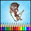 Coloring Jungle Book Kid For Draw And Paint Art