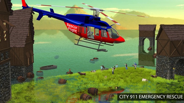 Flying Pilot Helicopter Rescue - City 911 Emergency Rescue A(圖2)-速報App