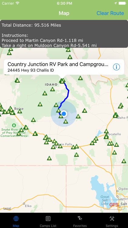 Idaho – Camping & RV spots