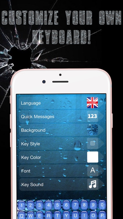 Glass Keyboard Maker – Best Custom Keyboards with Cool Backgrounds, Emoji.s and Fonts screenshot-3