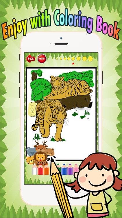 Wild animals Coloring Book: These cute zoo animal coloring pages provide learning skill games free for children and toddler any age