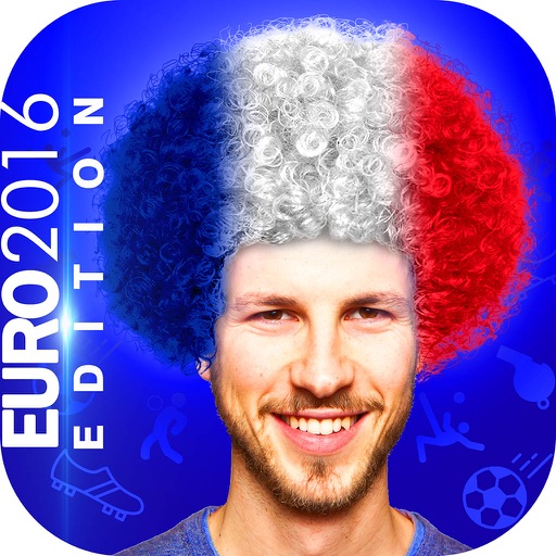 Fan Hairstyle Editor – Football Cheerleader Wig stickers for Euro Cup 2016