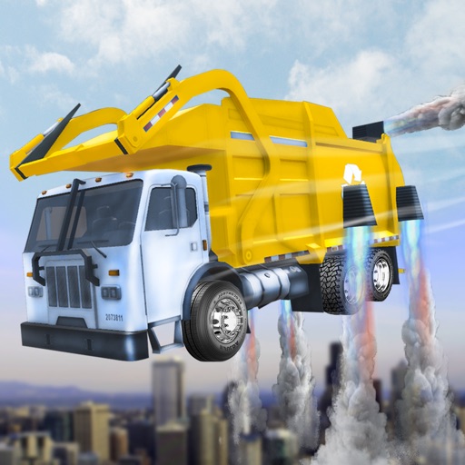Real Garbage Truck Flying 3D Simulator – Driving Trash Trucker in City Icon