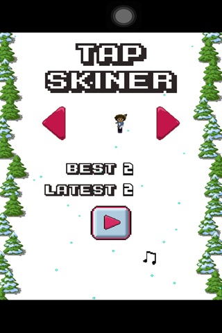 惊险滑雪-一款体育类像素小游戏 screenshot 2
