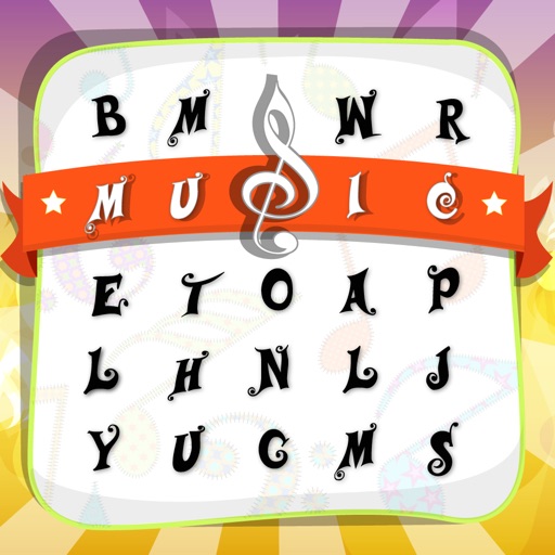 Word Search Music of singer a song hit “Player and Playlist Edition” Free