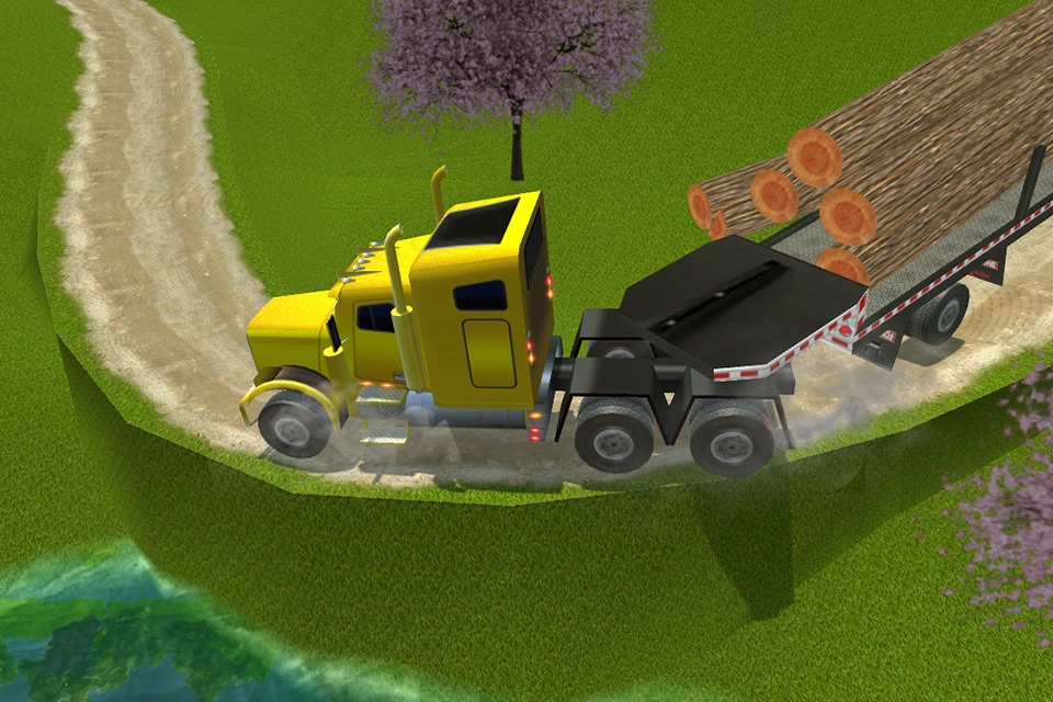 Extreme cargo driving hill transporter truck 3D – Transport real sports car rides, mountain tree logs & off road trucker parking game screenshot 3