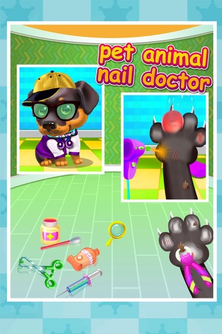pet animal nail doctor - animal nail salon Game For Kid & toddler screenshot 3