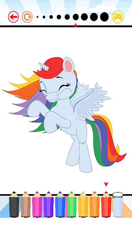 Pony Coloring Pages for Kids and Toddlers Free HD - All Pages Coloring and Painting Book Games