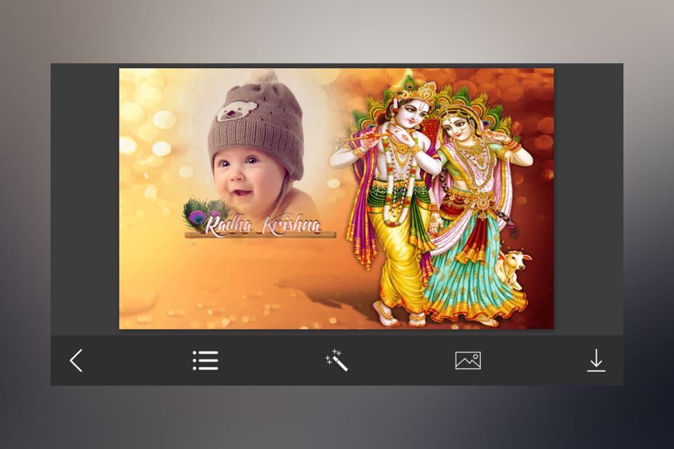 Radhe Krishna Photo Frames - Instant Frame Maker & Photo Editor screenshot 4