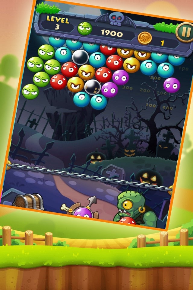 Zoombie Shoot Candy Bubble screenshot 2