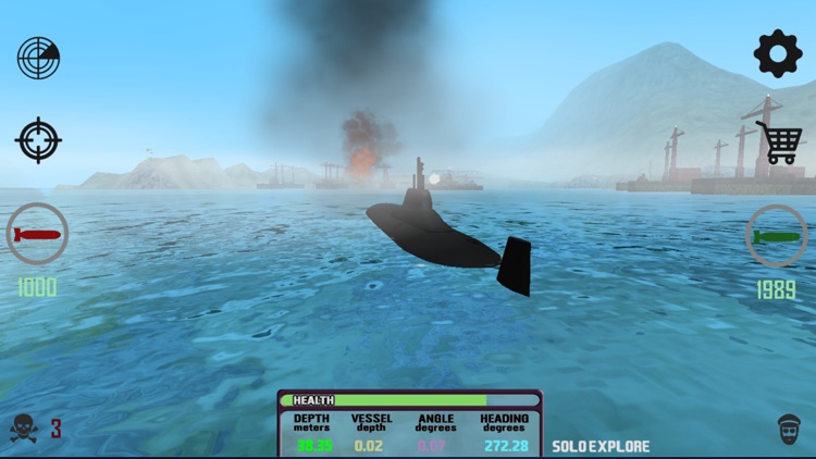 Submarine Sim-ulator MMO FPS - Naval Fleet War-ship Battles screenshot-4