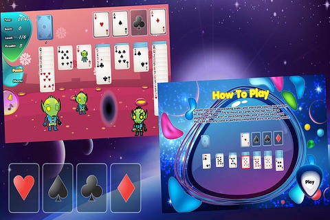 Solitaire Kingdom(Space) - Spider Solitaire and Classic Peaks Card screenshot 2