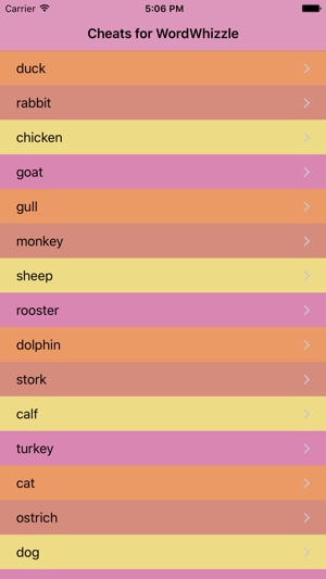 Cheats for WordWhizzle