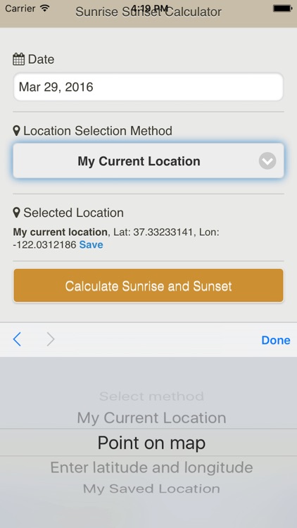 Sunrise Sunset Calc