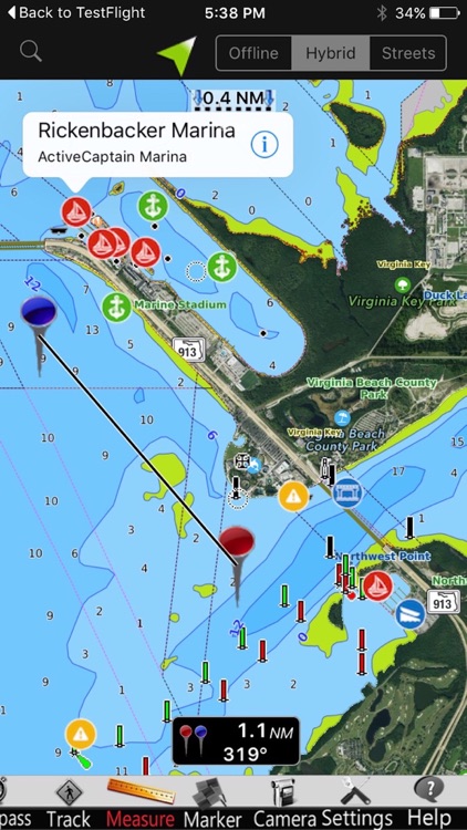 Washington nautical chart GPS: marine & lake gps waypoint, route and track for boating cruising fishing yachting sailing diving