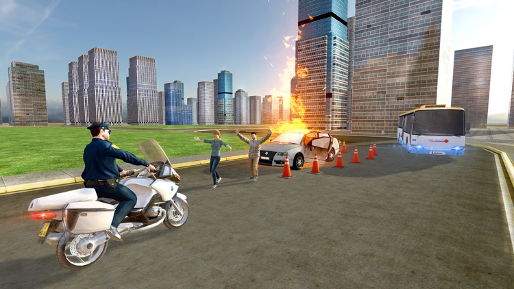 Flying Police Bike Rider 2016 - Ride & Fly Motorcyle in the City To be a Best Traffic police screenshot-3