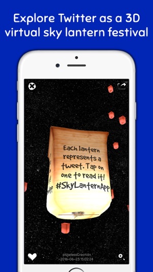 Sky Lantern - Explore Twitter in Augmented Reality 3D!(圖1)-速報App