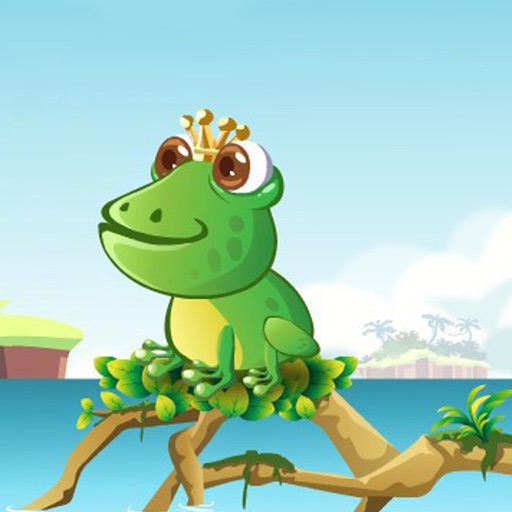 青蛙王子过河-青蛙王子准备过河,调整力度准备跳跃