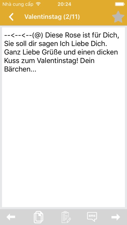 Love SMS (German) - Send emotional message to the family, friends and loved ones.