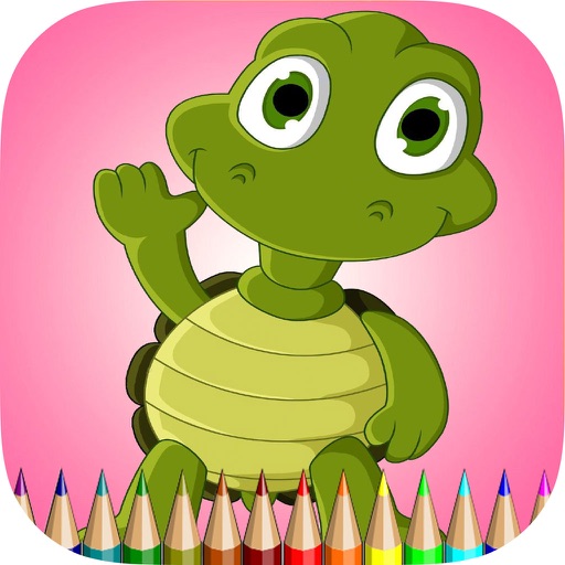 The Turtle Coloring Book for children: Learn to color and draw sea turtle and more Icon