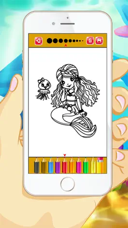 Game screenshot Mermaid Coloring Book -  Educational Color and  Paint Games Free For kids and Toddlers hack