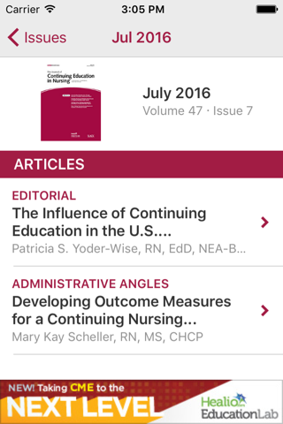 The Journal of Continuing Education in Nursing screenshot 2