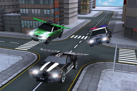 Free Police Car  Flying 3D Simulator screenshot 3