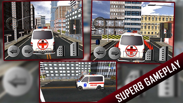 Ambulance Emergency Parking Driving Test 2016 - City Hospital Paramedic Emergency Vehicle 3D Simulator screenshot-4